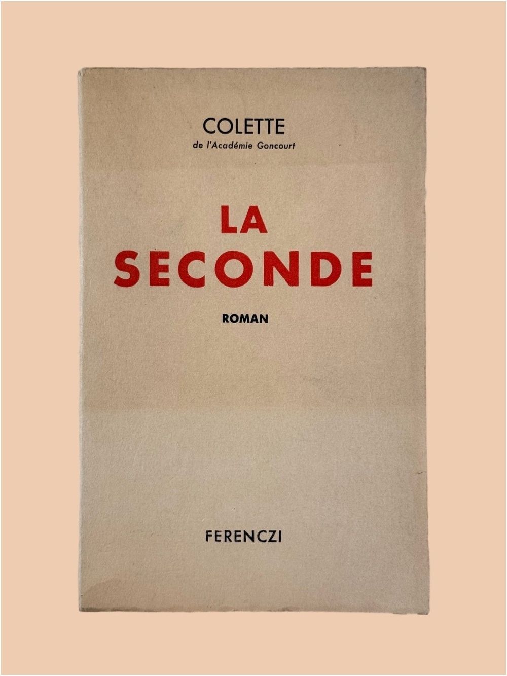 Colette 1949 La Seconde Ferenczi French Book